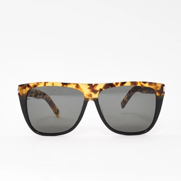 SAINT LAURENT Flat Top SL1 Tortoise Shell Sunglasses - Picture 2 of 11